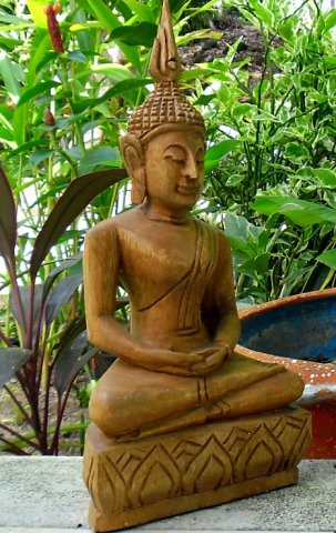 Acheter ce produit : Statue de Bouddha Thai en bois sculpté