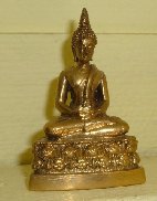 Statue de Bouddha réalisée en bronze doré