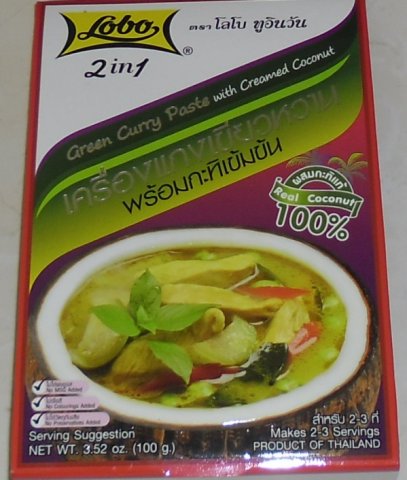 Acheter ce produit : Curry vert avec crème de coco