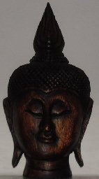 Masque sculpté en bois, Bouddha