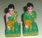 New product on sale in our shop : Set of 2 statuettes spirit house Thailand